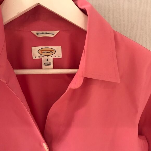Talbots Vibrant Pink Collared Shirt - Picture 2 of 4